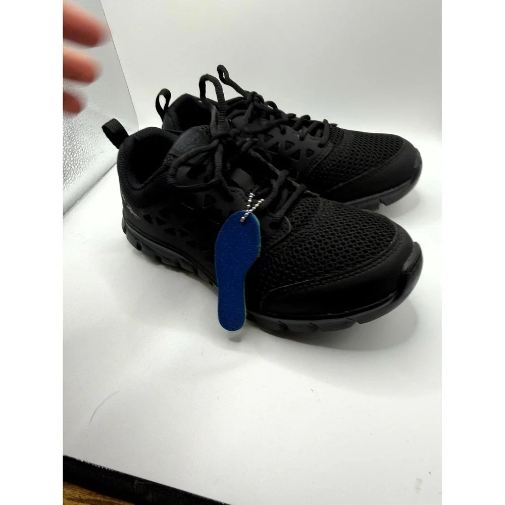 Reebok Sublite Cushion Work RB4037 Mens 5.5 Wide Sneaker Black Slip Resistant